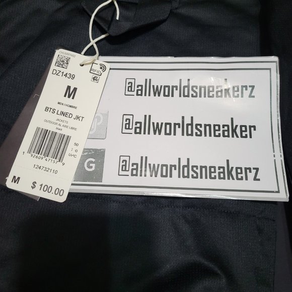 adidas Lined Insulated Jacket Black BTS Back to Sport DZ1439 WindRunner Medium - Picture 12 of 13